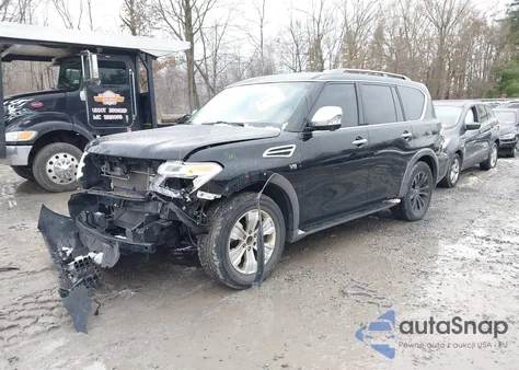 2017 Nissan Armada Platinum из США, поврежденный, VIN JN8AY2NF1H9302009